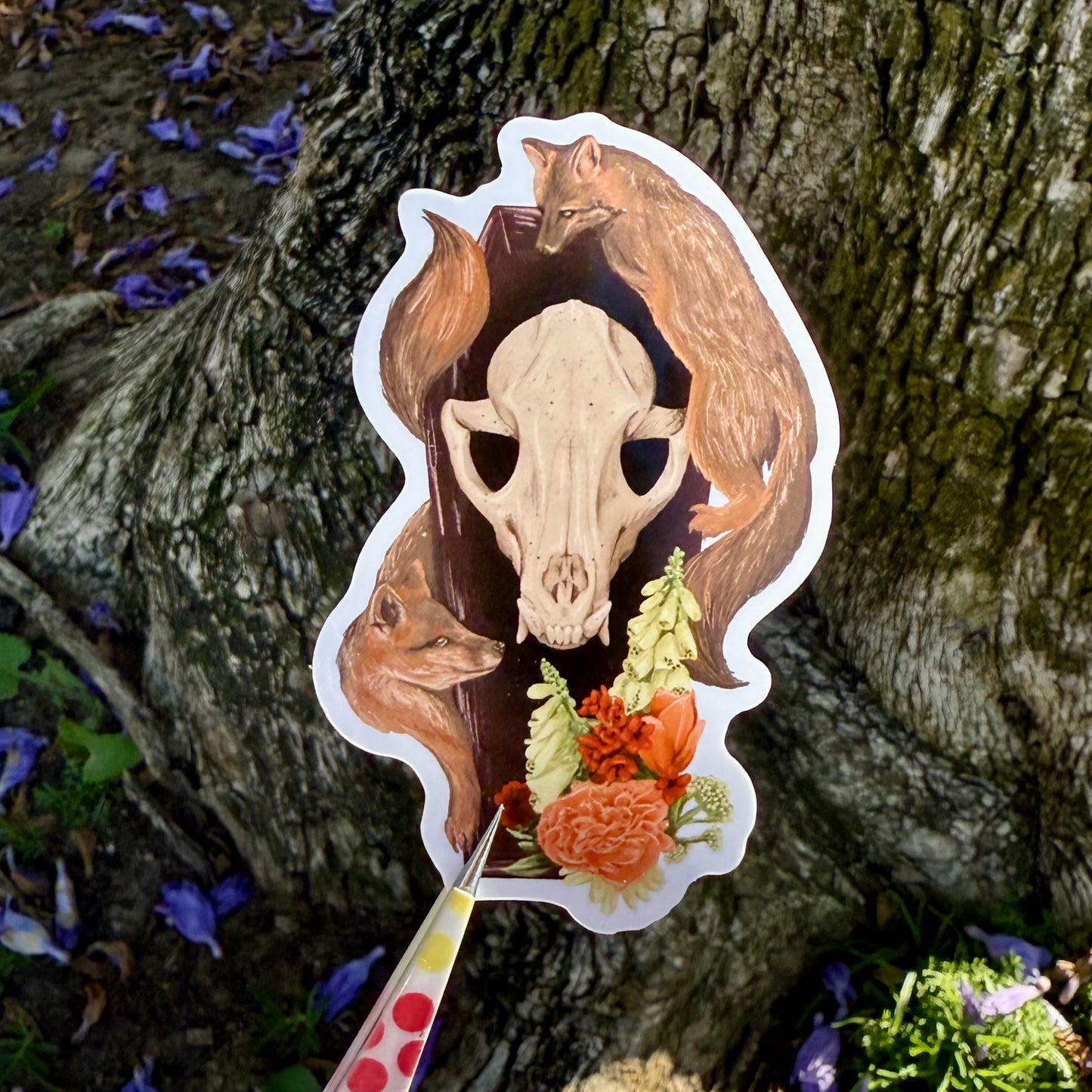 Running with the Foxes Sticker