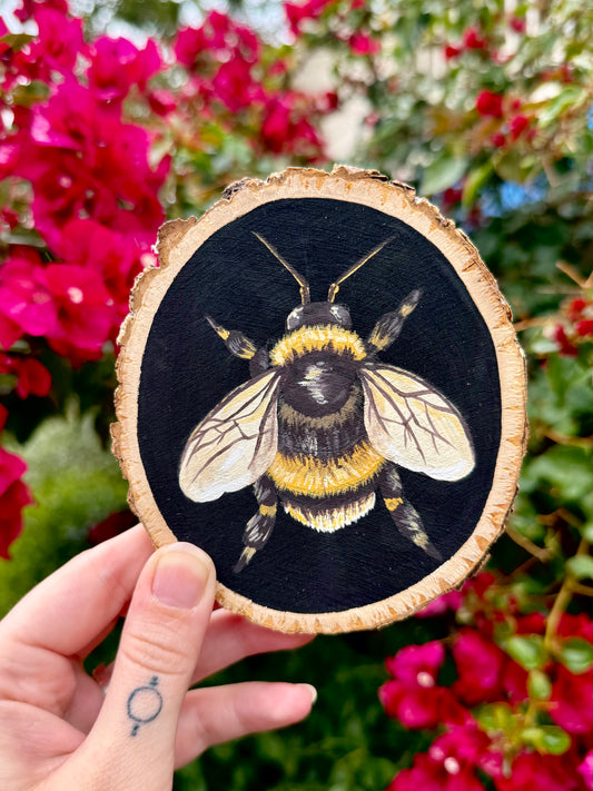 Bee Painting On Wood
