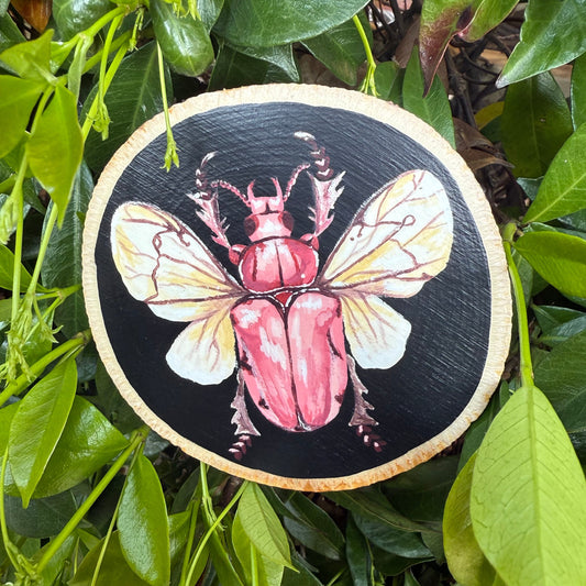 Beetle Painting On Wood
