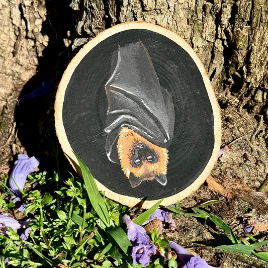 Bat Painting On Wood