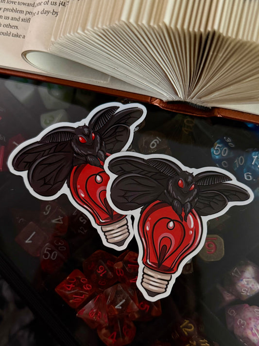 Moth To Light Vinyl Sticker